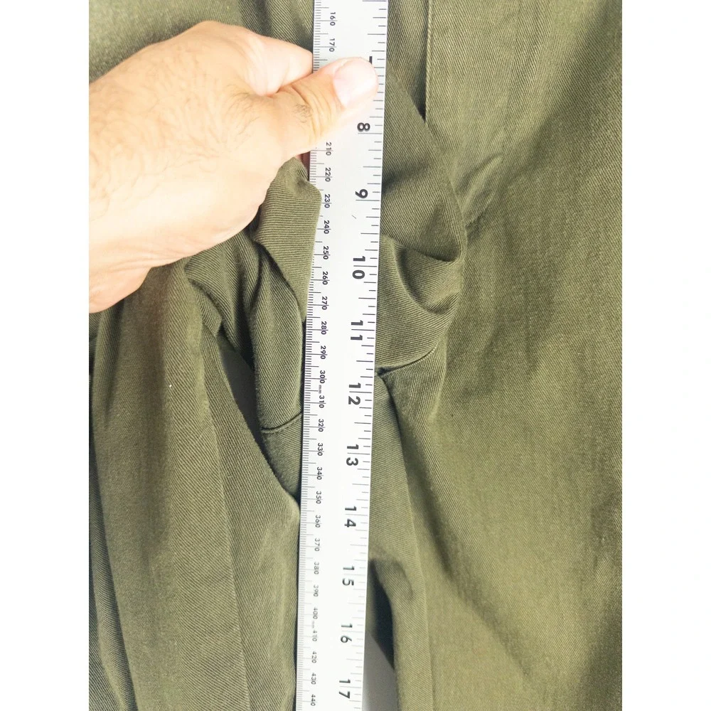Vintage Polo Ralph Lauren Pleated Chino Pants Mens 38x36 (36x31) Olive Green Mad